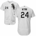 Men's Majestic Chicago White Sox #24 Early Wynn White Black Flexbase Authentic Collection MLB Jersey