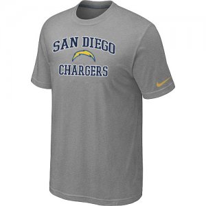 San Diego Chargers Heart & Soul Light grey T-Shirt
