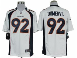 Nike NFL Denver Broncos #92 Elvis Dumervil White Jerseys(Limited)