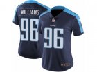 Women Nike Tennessee Titans #96 Sylvester Williams Vapor Untouchable Limited Navy Blue Alternate NFL Jersey