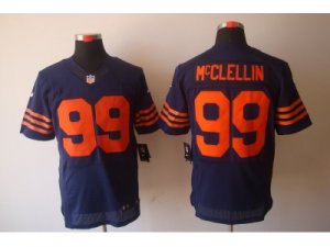 Nike NFL Chicago Bears #99 Shea McClellin Blue Orange number Jerseys(Elite)