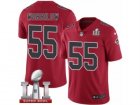 Mens Nike Atlanta Falcons #55 Paul Worrilow Limited Red Rush Super Bowl LI 51 NFL Jersey