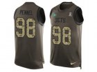 Mens Nike New York Jets #98 Mike Pennel Limited Green Salute to Service Tank Top NFL Jersey