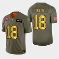 Nike 49ers #18 Dante Pettis 2019 Olive Gold Salute To Service 100th Season Limited Jersey