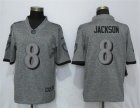 Nike Ravens #8 LaMar Jackson Gray Gridiron Gray Vapor Untouchable Limited Jersey