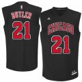 Mens Adidas Chicago Bulls #21 Jimmy Butler Authentic Black Fashion NBA Jersey