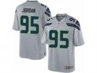 Mens Nike Seattle Seahawks #95 Dion Jordan Limited Grey Alternate NFL Jersey