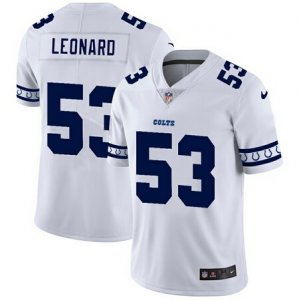 Nike Colts #53 Darius Leonard White Team Logos Fashion Vapor Limited Jersey