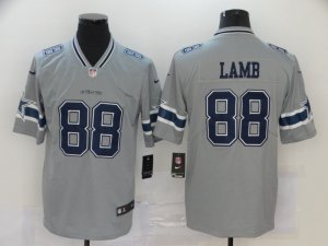 Nike Cowboys #88 Ceedee Lamb Gray Inverted Legend Limited Jersey