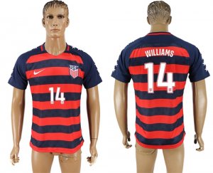 USA 14 WILLIAMS 2017 CONCACAF Gold Cup Away Thailand Soccer Jersey