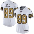 Women's Nike New Orleans Saints #89 Josh Hill Limited White Rush NFL Jersey