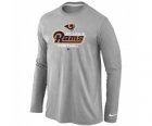 NIKE St.Louis Rams Critical Victory Long Sleeve T-Shirt Grey