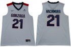 Gonzaga Bulldogs #21 Rui Hachimura White College Basketball Jersey