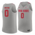 Ohio State Buckeyes 0 Micah Potter Gray College Basketball Jersey