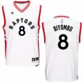 Mens Adidas Toronto Raptors #8 Bismack Biyombo Swingman White Home NBA Jersey