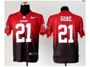 Nike jerseys san francisco 49ers #21 frank gore red-grey[Elite II drift fashion]