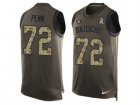 Mens Nike Oakland Raiders #72 Donald Penn Limited Green Salute to Service Tank Top NFL Jersey