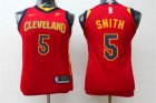 Cavaliers #5 J.R. Smith Red Youth Nike Replica Jersey