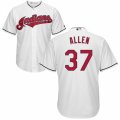Mens Majestic Cleveland Indians #37 Cody Allen Replica White Home Cool Base MLB Jersey