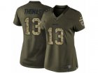 Women Nike New Orleans Saints #13 Michael Thomas Limited Green Salute to Service NFL Jersey