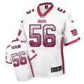 Nike New York Giants #56 Lawrence Taylor White Jersey(Elite Drift Fashion)