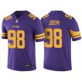 Men Minnesota Vikings #98 Linval Joseph Purple Color Rush Limited Jersey