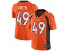 Mens Nike Denver Broncos #49 Dennis Smith Vapor Untouchable Limited Orange Team Color NFL Jersey