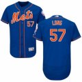 Mens Majestic New York Mets #57 Kevin Long Royal Blue Flexbase Authentic Collection MLB Jersey