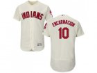 Cleveland Indians #10 Edwin Encarnacion Cream Flexbase Authentic Collection Stitched MLB Jersey
