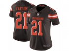 Women Nike Cleveland Browns #21 Jamar Taylor Vapor Untouchable Limited Brown Team Color NFL Jersey
