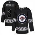 Winnipeg Jets #3 Tucker Poolman Black Team Logos Fashion Adidas Jersey