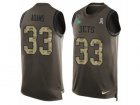 Mens Nike New York Jets #33 Jamal Adams Limited Green Salute to Service Tank Top NFL Jersey