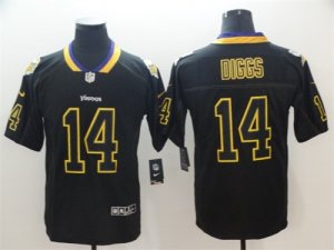 Nike Vikings #14 Stefon Diggs Black Shadow Legend Limited Jersey
