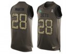 Mens Nike New York Jets #28 Curtis Martin Limited Green Salute to Service Tank Top NFL Jersey