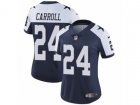 Women Nike Dallas Cowboys #24 Nolan Carroll Vapor Untouchable Limited Navy Blue Throwback Alternate NFL Jersey
