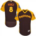 Mens Majestic San Francisco Giants #8 Hunter Pence Brown 2016 All-Star National League BP Authentic Collection Flex Base MLB Jersey