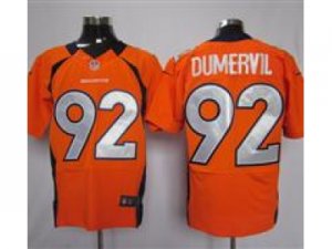 Nike NFL Denver Broncos #92 Elvis Dumervil Orange Elite jerseys
