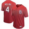 Cardinals #4 Yadier Molina Red Drift Fashion Jersey