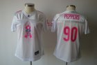 women nfl chicago bears #90 peppers white[breast cancer awareness]