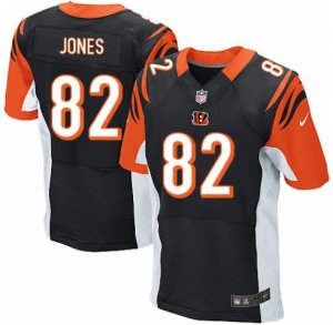 Men\'s Nike Cincinnati Bengals #82 Marvin Jones Elite Black Team Color NFL Jersey