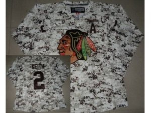 NHL Chicago Blackhawks #2 Duncan Keith White Camo Jerseys