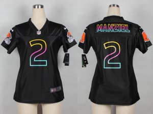 Nike women Cleveland Browns #2 Manziel black jerseys[nike fashion]