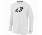 Nike Philadelphia Eagles Logo Long Sleeve T-Shirt WHITE