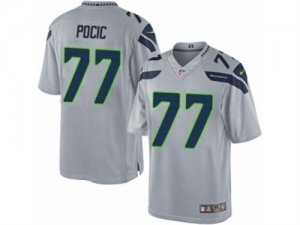 Mens Nike Seattle Seahawks #77 Ethan Pocic Limited Grey Alternate NFL Jersey