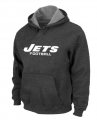 New York Jets Authentic font Pullover Hoodie D.Grey