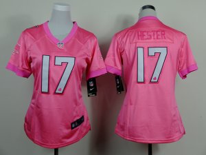 Nike women atlanta falcons #17 hester pink jerseys