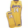 Mens Adidas Los Angeles Lakers #14 Brandon Ingram Authentic Gold Home NBA Jersey