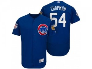 Mens Chicago Cubs #54 Aroldis Chapman 2017 Spring Training Flex Base Authentic Collection Stitched Baseball Jersey