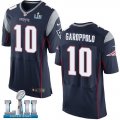 Mens Nike New England Patriots #10 Jimmy Garoppolo Navy 2018 Super Bowl LII Elite Jersey