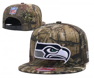 Seahawks Team Logo Camo Adjustable Hat LT